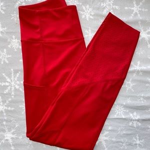 Zyia Red Chill Pocket High-Rise Leggings XL - New!